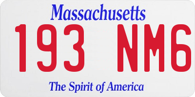 MA license plate 193NM6