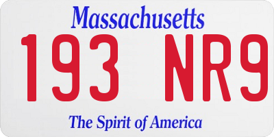 MA license plate 193NR9