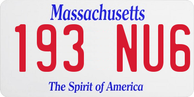MA license plate 193NU6