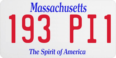 MA license plate 193PI1