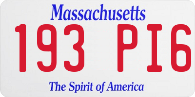 MA license plate 193PI6