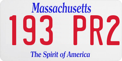 MA license plate 193PR2