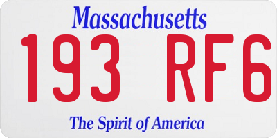 MA license plate 193RF6