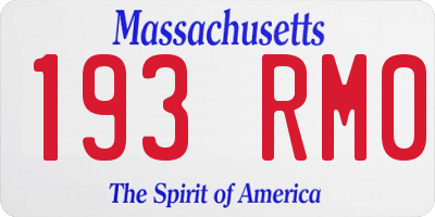 MA license plate 193RM0