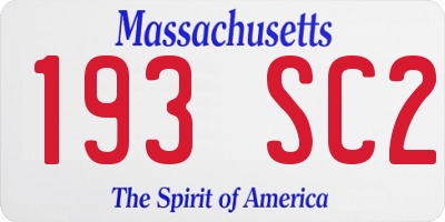 MA license plate 193SC2
