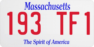 MA license plate 193TF1