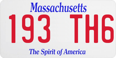 MA license plate 193TH6