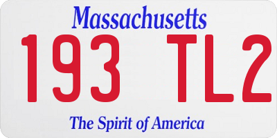 MA license plate 193TL2
