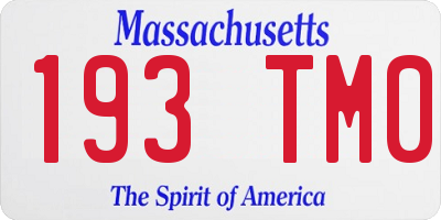 MA license plate 193TM0