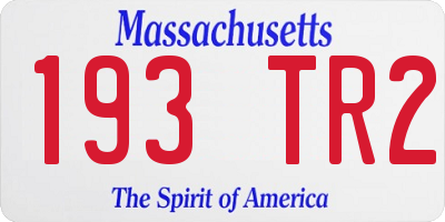 MA license plate 193TR2