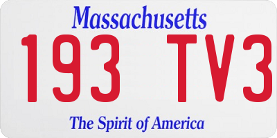 MA license plate 193TV3
