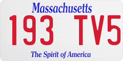 MA license plate 193TV5