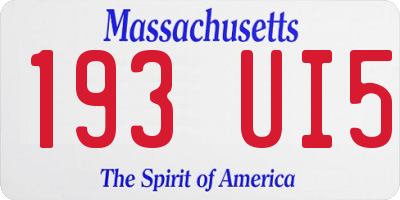 MA license plate 193UI5