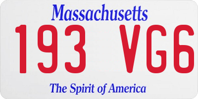 MA license plate 193VG6
