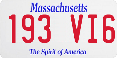 MA license plate 193VI6