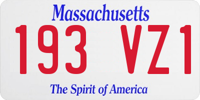 MA license plate 193VZ1