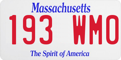 MA license plate 193WM0
