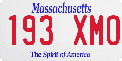 MA license plate 193XM0