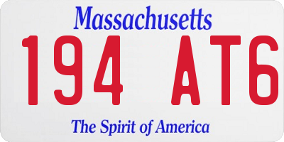 MA license plate 194AT6