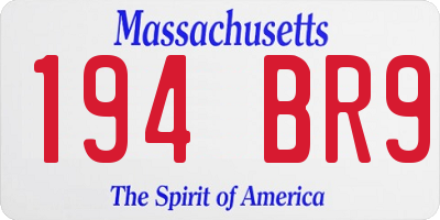MA license plate 194BR9