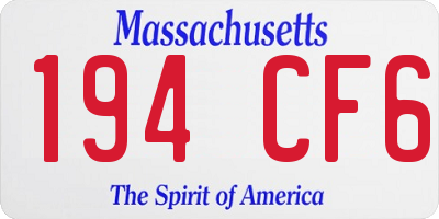 MA license plate 194CF6