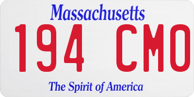 MA license plate 194CM0