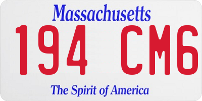 MA license plate 194CM6