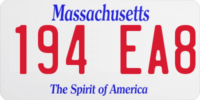 MA license plate 194EA8