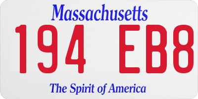 MA license plate 194EB8