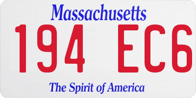 MA license plate 194EC6