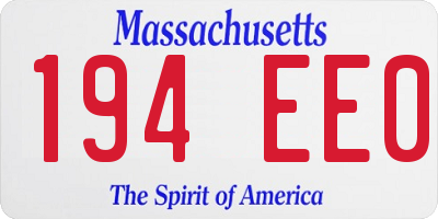 MA license plate 194EE0