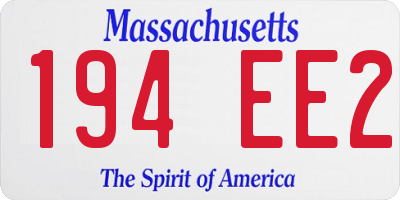 MA license plate 194EE2