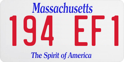 MA license plate 194EF1