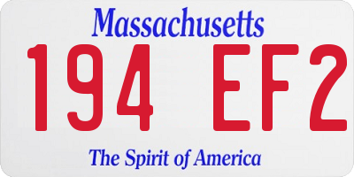 MA license plate 194EF2