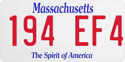 MA license plate 194EF4