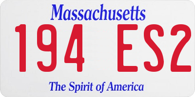 MA license plate 194ES2