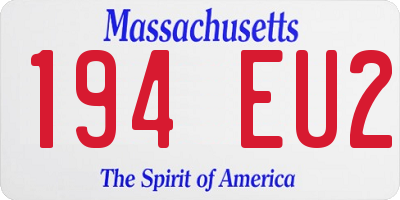 MA license plate 194EU2