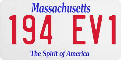 MA license plate 194EV1