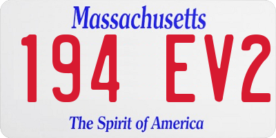 MA license plate 194EV2