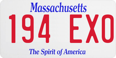 MA license plate 194EX0