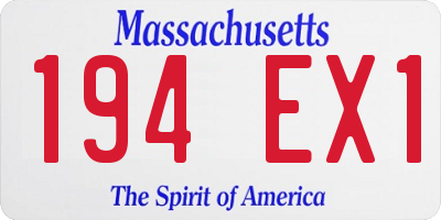 MA license plate 194EX1