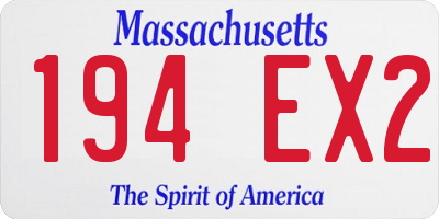 MA license plate 194EX2