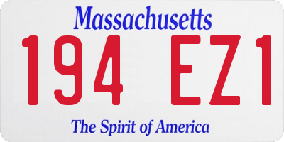 MA license plate 194EZ1