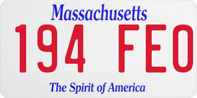 MA license plate 194FE0