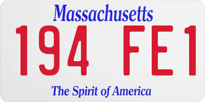MA license plate 194FE1