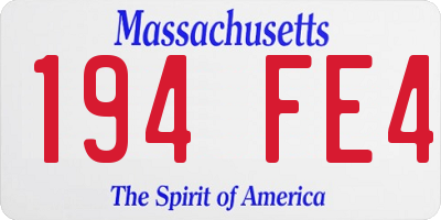 MA license plate 194FE4