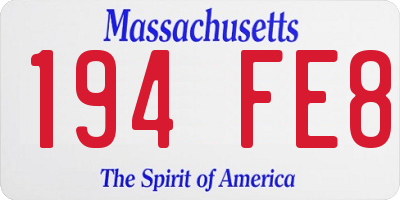 MA license plate 194FE8