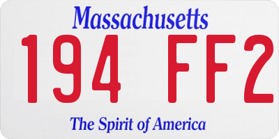 MA license plate 194FF2