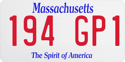 MA license plate 194GP1