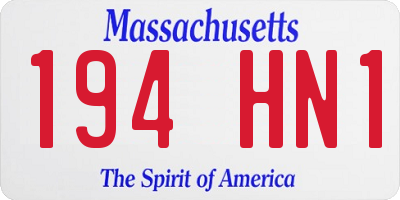 MA license plate 194HN1